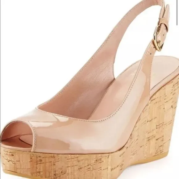 Stuwart Weitzman wedge nude patent - Picture 3 of 12